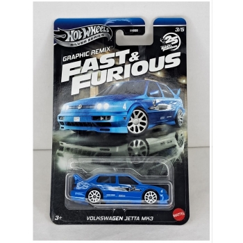 Hot Wheels 1:64 Fast Furious Graphic Remix - Volkswagen Jetta MK3 blue